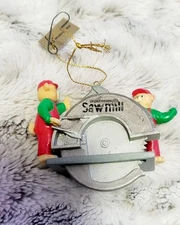 Vintage Mr. Christmas Sears Craftsman "Sawmill" Christmas Ornament