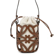 LOEWE Anagram cut-out pocket Calf Leather Brown C922Y62X07