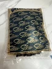 Vintage silkies pantyhose 70508 Queen Jet Black . Control Top.Made In USA