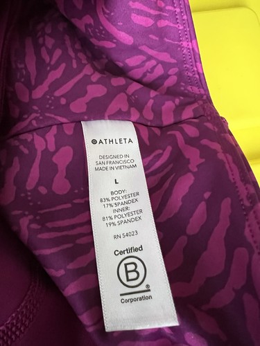 Athleta Damen Tennis Skort Large lila Aced bedruckt 13,5" - Bild 18 von 19