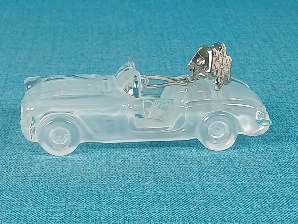 Chevy Corvette 1957 vintage 1986 Mikasa Crystal Ornament convertible Alemania 4" Foto 4 de 4