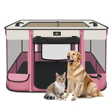 Foldable Pet Kitten Playpen, Upgrade Waterproof Portable Cat Dog Playpen Kenn...