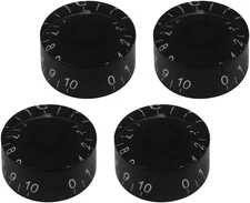 4pcs Black Guitar Knobs Top Hat Volume Tone Speed Control Knob for Electric Guit