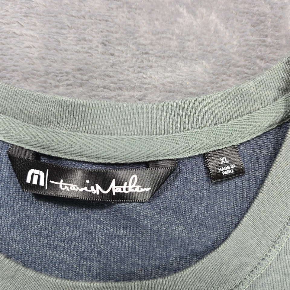 Sudadera Travis Mathew Fink 2.0 Para Hombres XL Verde Algodón Pima Cuello Redondo Golf Foto 4 de 4