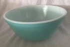 Pyrex 403 2.5 Qt Mixing Bowl Aqua Turquoise Blue MCM Ovenware Made In USA
