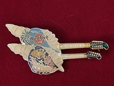 Hard Rock Cafe BANGKOK 1999 EARTH DAY PIN Seashell Guitar HRC #932 Mint New!