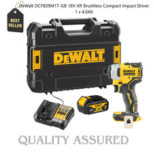 DeWalt DCF809M1T 18V XR Brushless Impact Driver 4.0Ah Battery Case