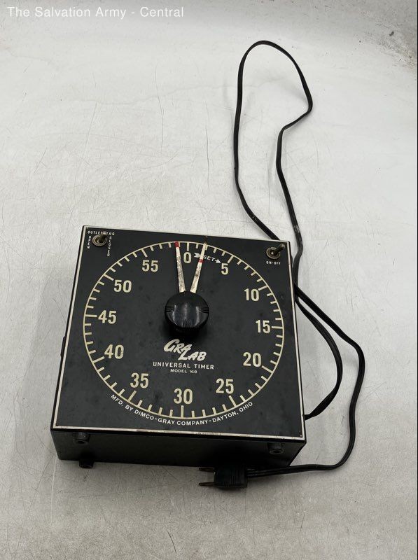 GraLab Model 168 Black Universal Wired Original Analog Dark Room Timer