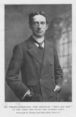 JOHNSTON FORBES-ROBERTSON Produzent von ''Mäuse und Männer'' Antikdruck 1902