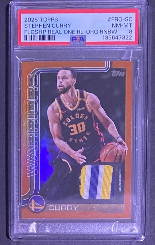 2025-26 Topps - Stephen Curry Orange 3 Color Patch /25 SP Game Worn