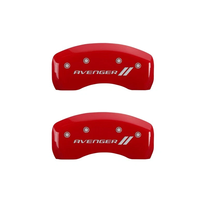 2008-2014 Dodge "Avenger //" Front + Rear Red MGP Brake Disc Caliper Covers - Image 3 of 4