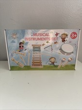 Baby Musical Instruments-Montessori Wooden Toys,Toddlers 1-3,Neutral Colors NIB