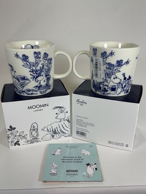 Set of TWO - Arabia MOOMIN DAY 2023 Sea Breeze Special Mug In Gift Box - NEW HTF