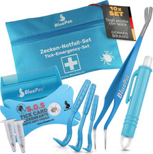 Set Da 10 Pezzi Con Sacchetto Rimuovi Zecche per Cani, Gatti, Cavalli E Persone 