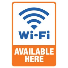 Cosco Sign, WiFi HERE Decal, 5.25" x 6.25" (098359)
