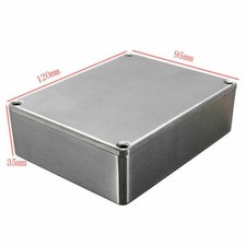 Diecast Aluminium Electronics Project Box Case Enclosure Silver Stompbox