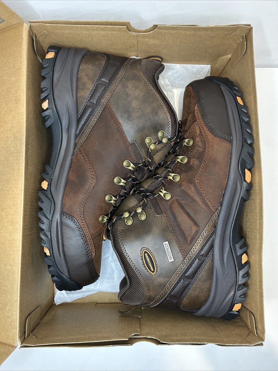Skechers Men\'s Relment Traven Waterproof Leather Hiking Boots Brown Size 11 Skechers Relment Traven Men main image 4