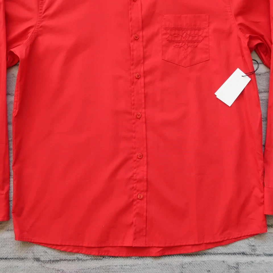 Nueva Camisa Bianca Chandon Western Talla L Patrón Foto 3 de 4