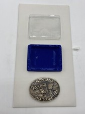 Vintage 1889-1989 Montana Centennial Belt Buckle Mail Ride