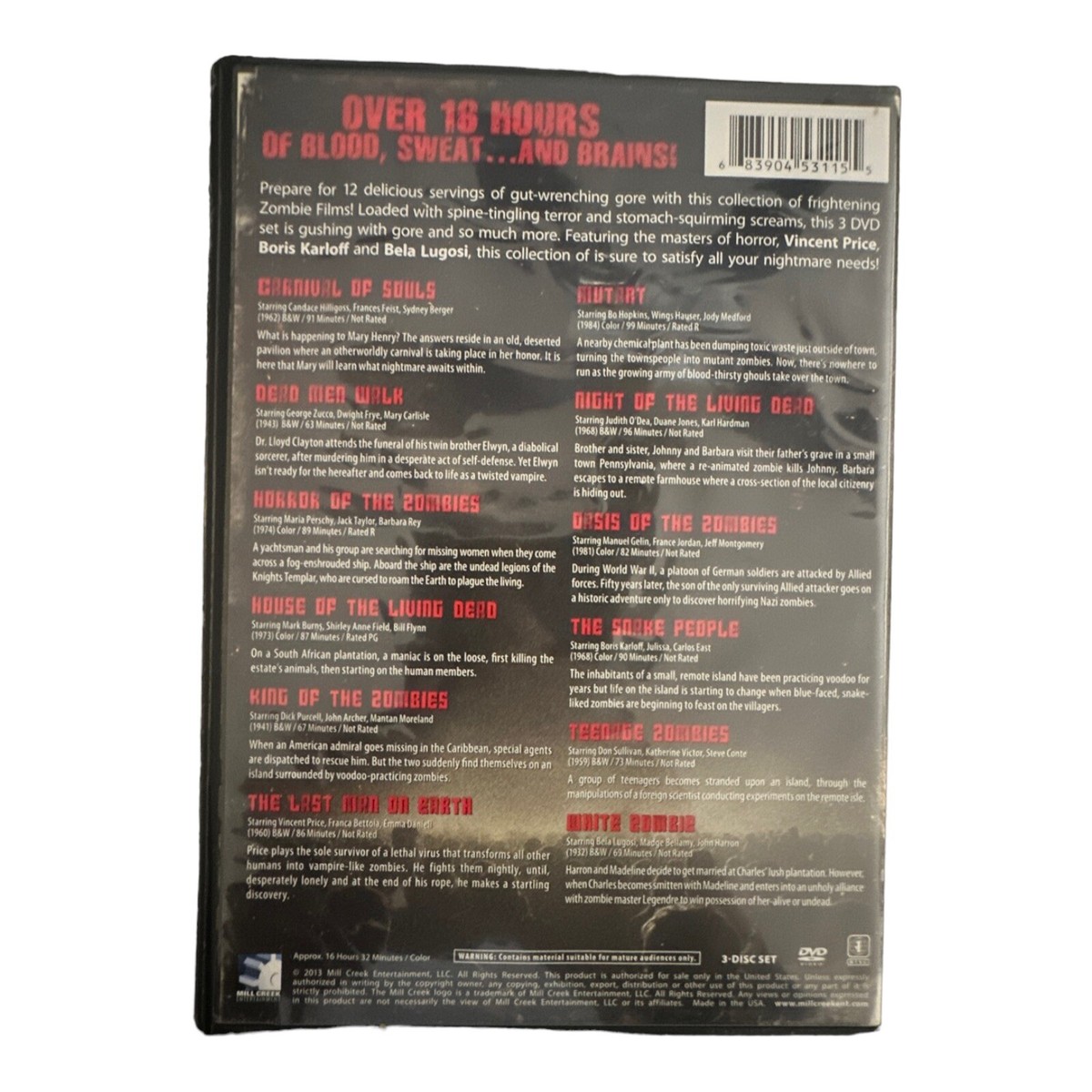 Zombies Unbrained - 12 Film Flesh Fest (DVD) 683904531155| eBay