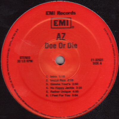 AZ / Doe Or Die 1995 US Original 2LP Vinyl Pete Rock NAS EMI