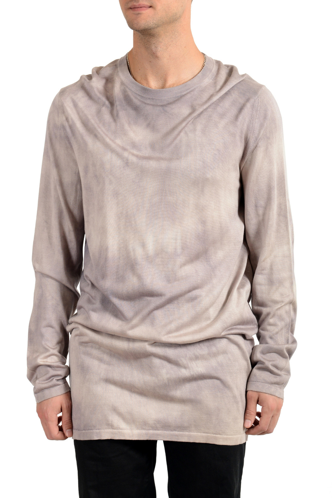 Мужской пуловер Versace с круглым вырезом из 100 шелка Оверсайз US XL IT 54 54990₽