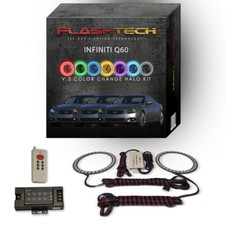 RGB Multi Color LED Halo kit with RF Remote for 14-15 Infiniti Q60 Headlights