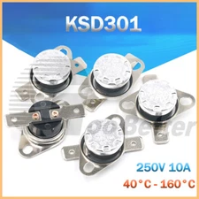 KSD301 Normally Open/Closed Thermostat Thermal Temperature Switch 40°C to 160°C