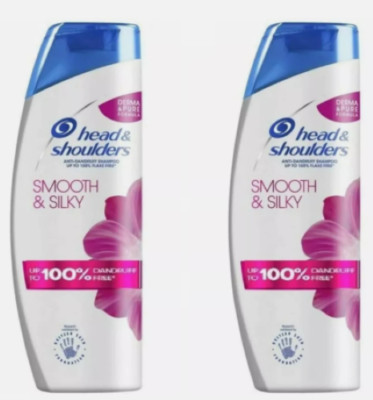 2x Head & Shoulders Anti-Schuppen Shampoo Smooth &Silky Moisturises Scalp 250 ml