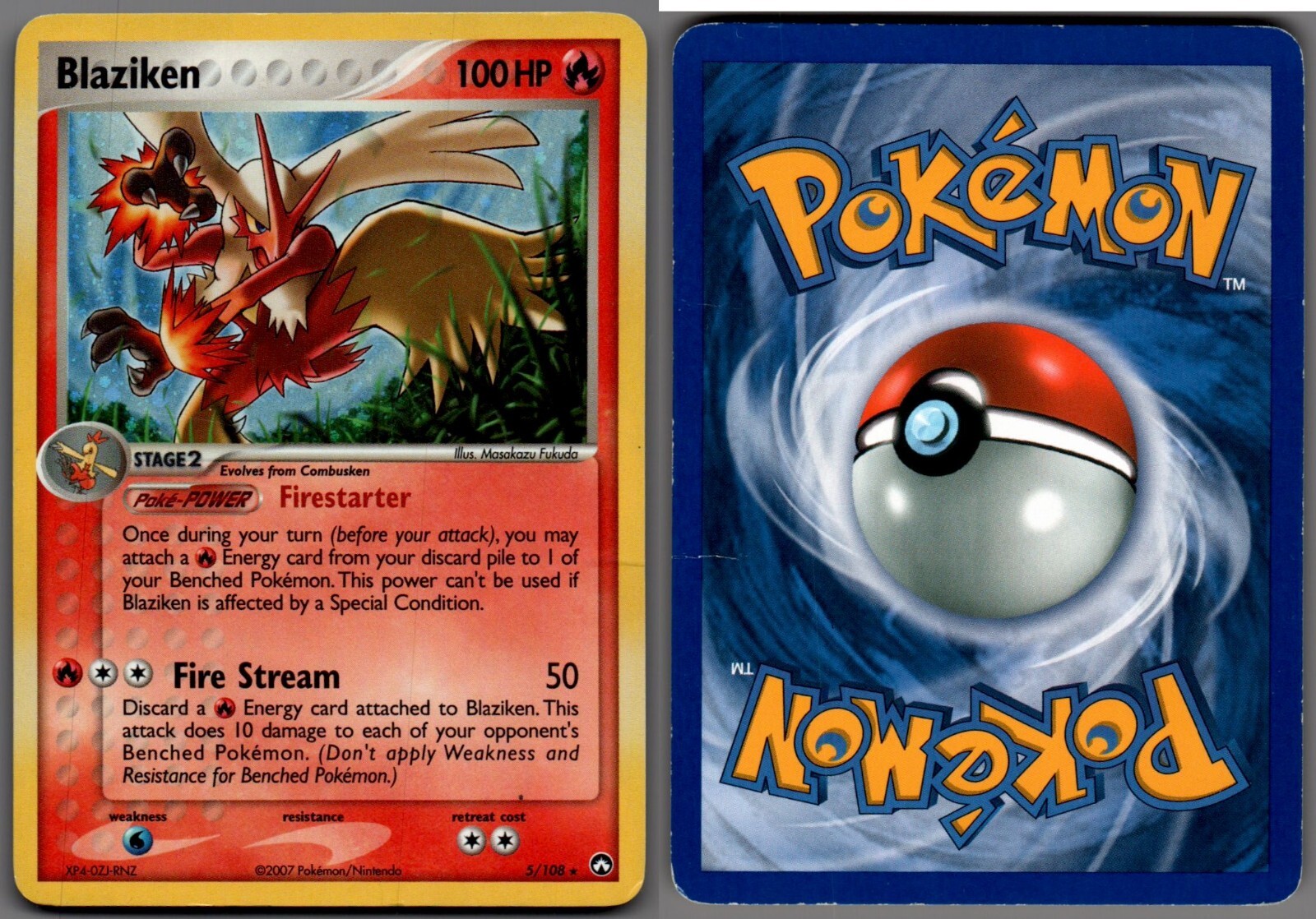 2007 Pokemon, Power Keepers, #5/108 Blaziken, Holo Rare