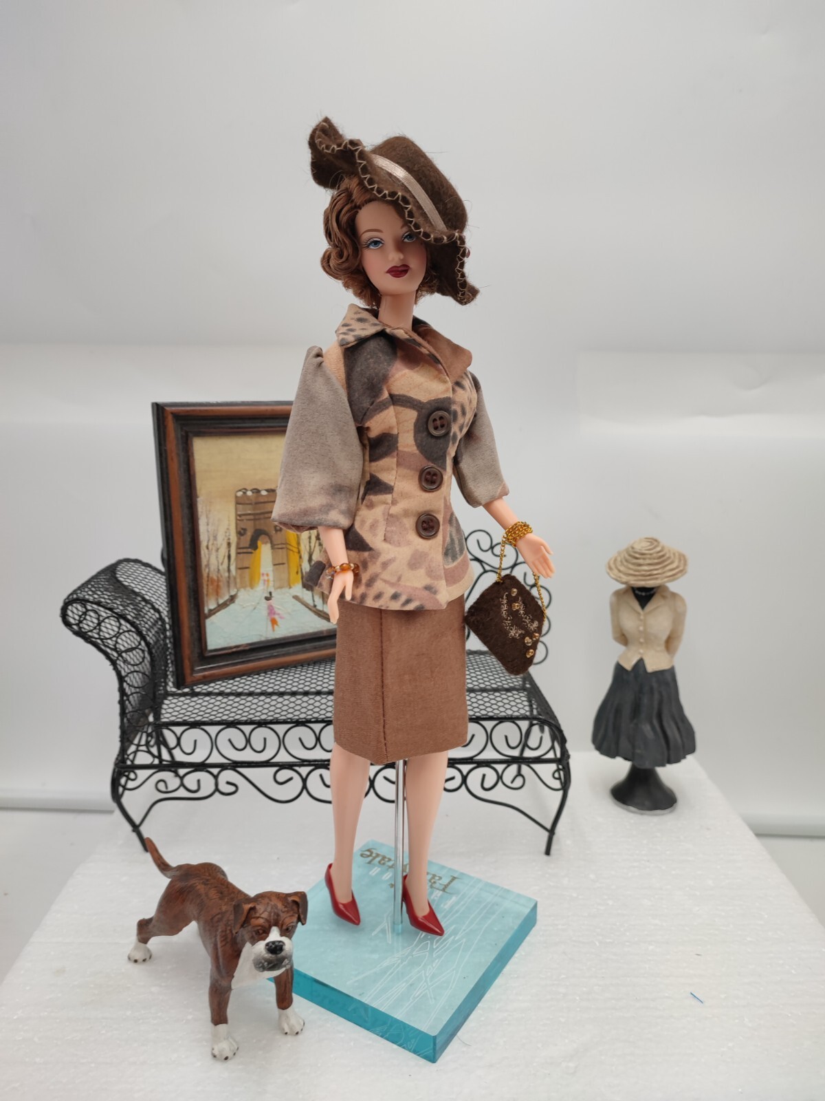 Créations Anicetta OOAK pour Barbie : tenue de défilé miniature pour shooting photo doll