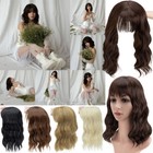 100% Real as Human Hair Topper Piece Clip In Toupee Thick Top Wig Straight Wavy