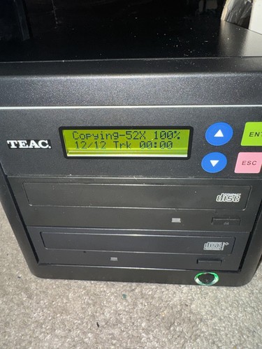 TEAC 1X1 Stand Alone Black Buffer Memory 16x CD Duplicator - Model CDW-D11 **** - 第 3/6 張圖片