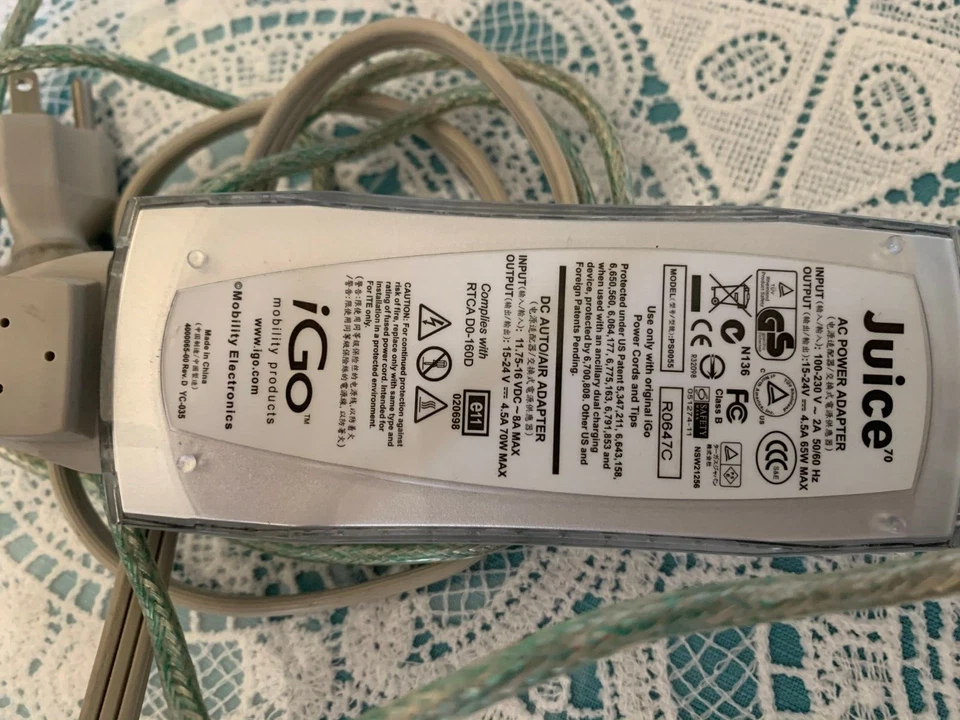 Juice (PS0055) iGO 11-230 V / 15-24V 65W MAX A/C Laptop Adapter Power Supply  - Image 3 of 4