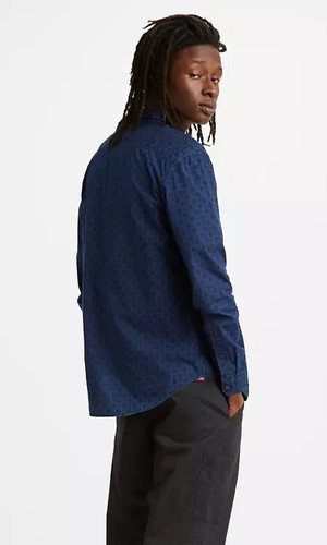 Levi’s Sunset One Pocket Slim Shirt Blue Button Down Sz Medium NWT $80 - Picture 2 of 8
