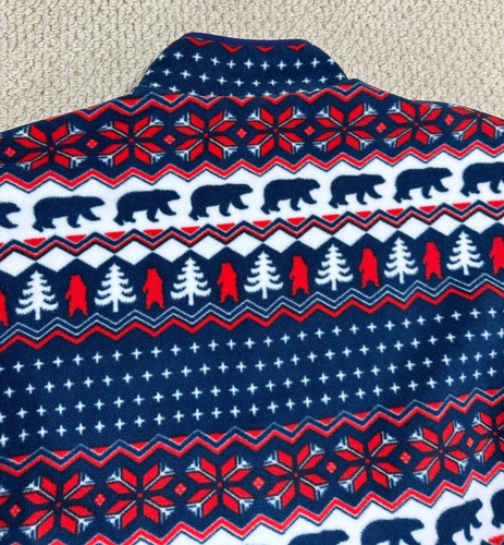 Chubbies Jacket Mens L Red/Blue Reversible Pullover Nordic Fleece Windbreaker - Picture 18 of 19