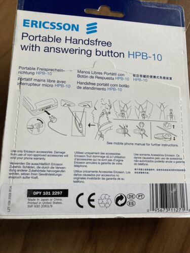 ERICSSON Portable Handsfree Headset Answering Button HPM-10 Discontinued New - Picture 10 of 12