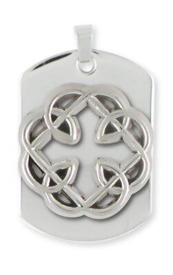 Celtic Knot Father And Daughter Cross Dog Tag Jewelry Handmade