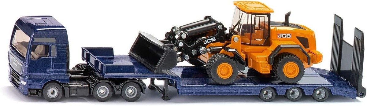 Siku Super 1790 1:87 MAN TGX Truck with Low Loader and JCB Wheel