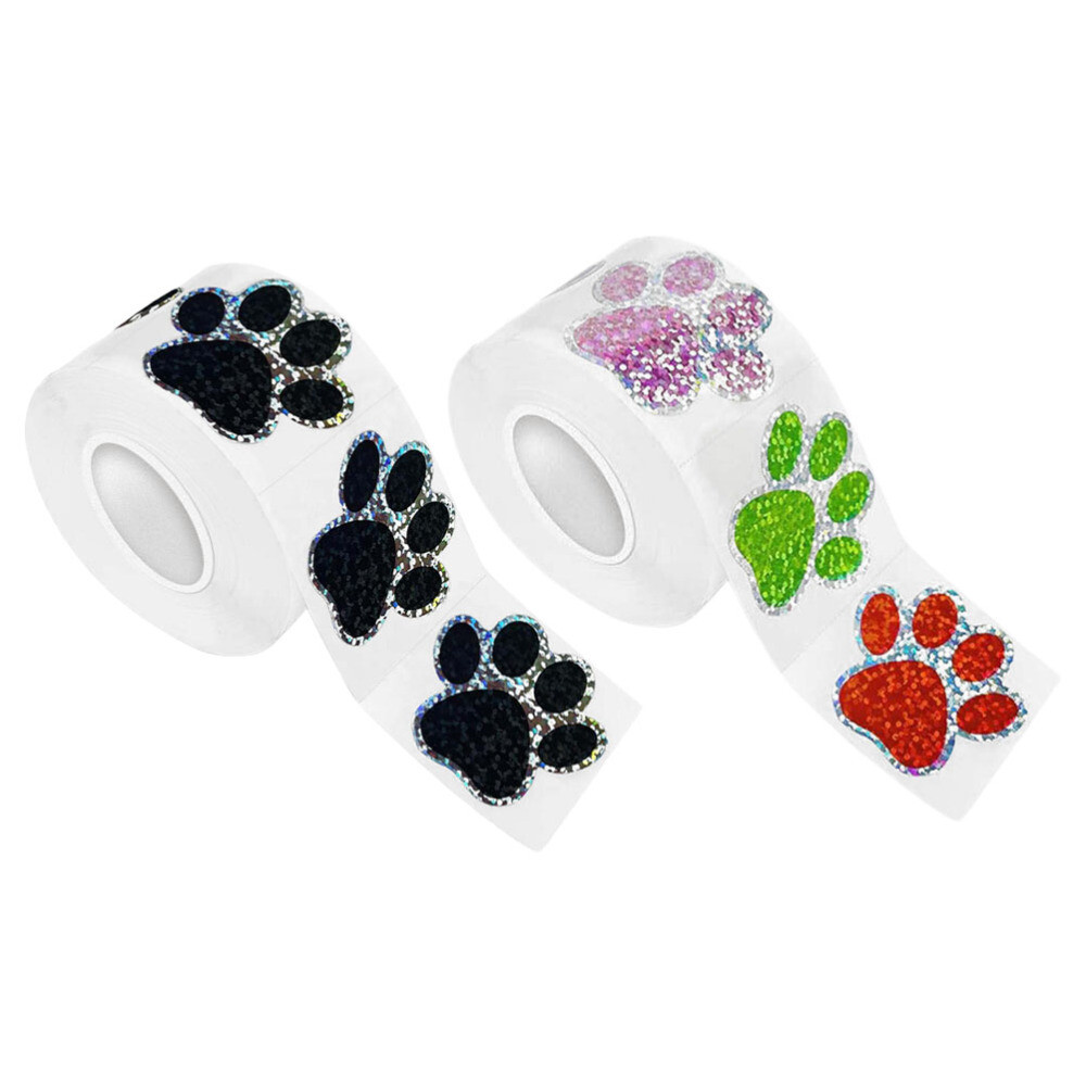 4 Rolls of Dog Paw Print Wall Sticker Adorable Dog Paw Print Wall Art