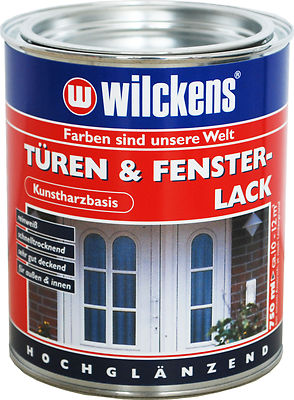Kunstharzfarbe Kunstharzbasis Türen & Fensterlack Lack Hochglanz Reinweiß 375ml