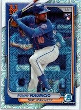 2024 Bowman Chrome Mega Box RONNY MAURICIO Mojo Refractor #13 NY Mets 
