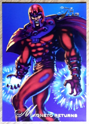 1994 Marvel Annual Flair Card 120 MAGNETO RETURNS. Gratis neuer Toplader.