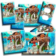 MOANA MAUI PUA PIG POLLO HEI INTERRUPTOR DE LUZ PLACA DE PARED TOMA DE CORRIENTE NIÑOS DECORACIÓN DE DORMITORIO