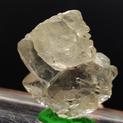Natural Clear Rare Twisted Gwindel Quartz Cluster With Step Formation Structure
