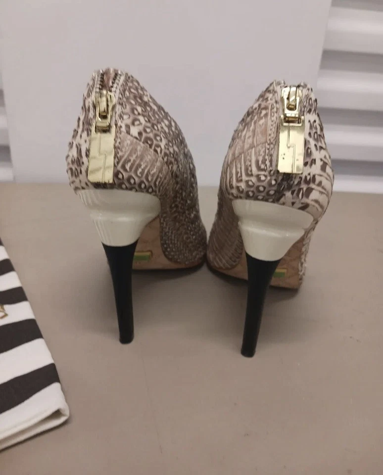 L.A.M.B. Zapatos de tacón alto Ramsey de cuero de piel de serpiente talla 6 Foto 3 de 4