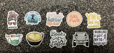 Girl Power Themed Stickers Set Of 10. Clean Out Sale  