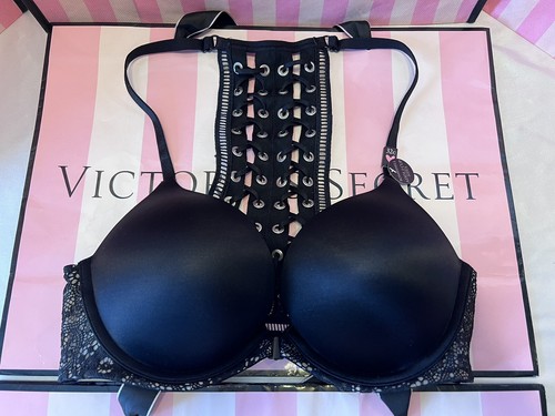 Victoria's Secret Bombshell Bra Lacey Racerback Black 32C LAST ONE