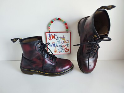 UK10 EU45 US11 Dr Martens 1460 hole acid rub off red england vintage  boots UK