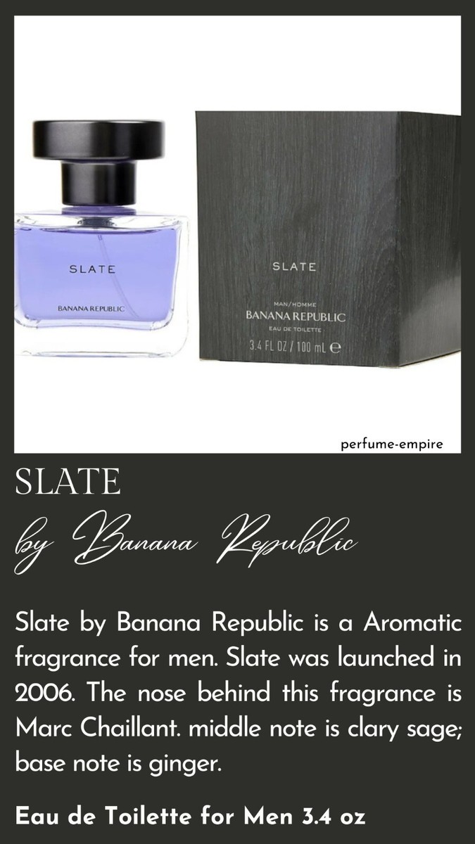 Banana Republic Slate Eau De Toilette Spray By Banana Republic - 3.4 oz Banana Republic Slate Eau De Toilette Spray By Banana Republic - 3.4 oz